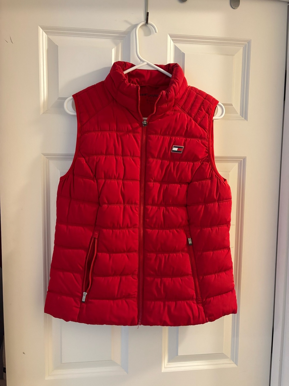Tommy Hilfiger Red Quilted Puffer Vest Women’s Small